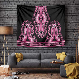 Breast Cancer Awareness Pink Ribbon Afro Tapestry Dashiki Style - African Pride