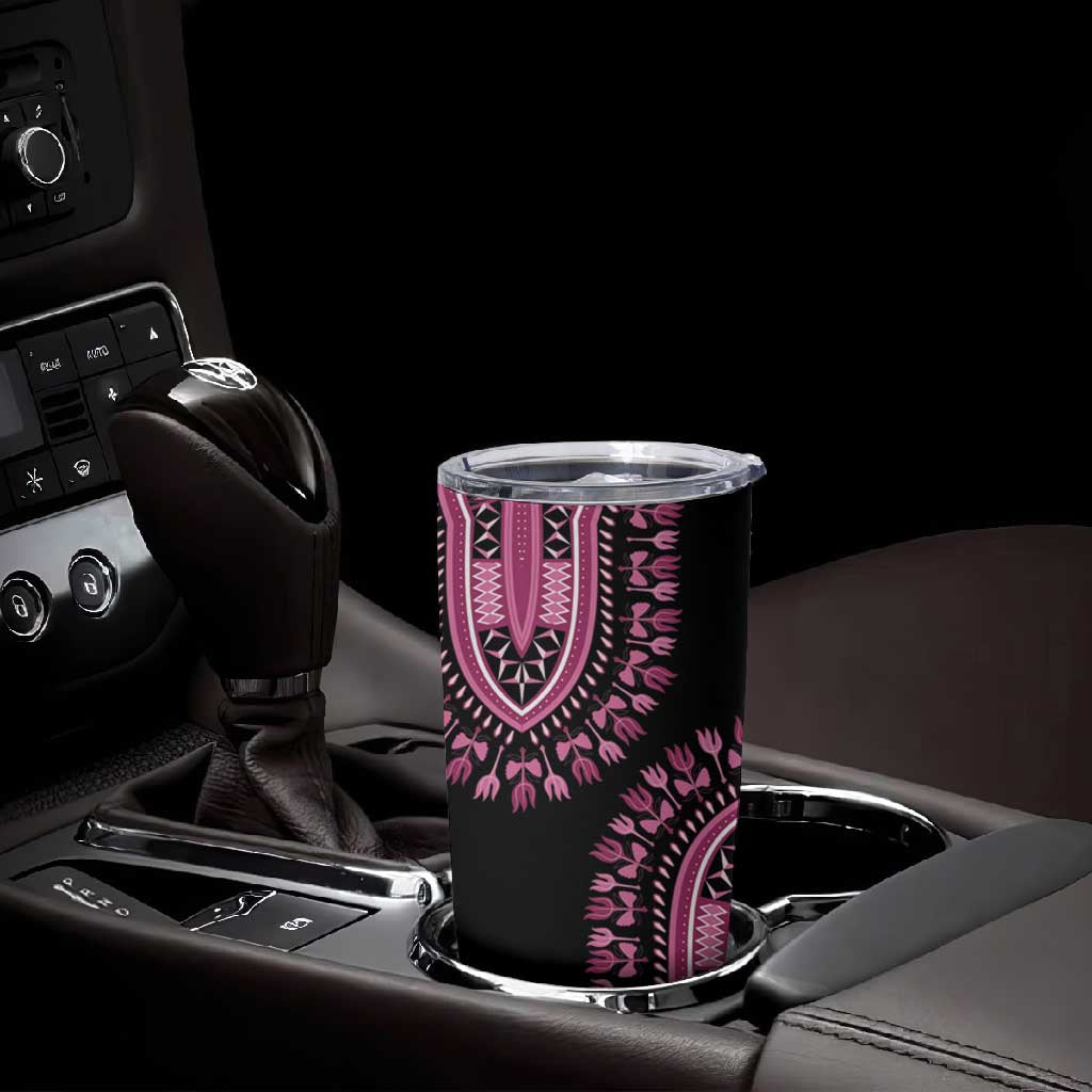 Breast Cancer Awareness Pink Ribbon Afro Tumbler Cup Dashiki Style - African Pride
