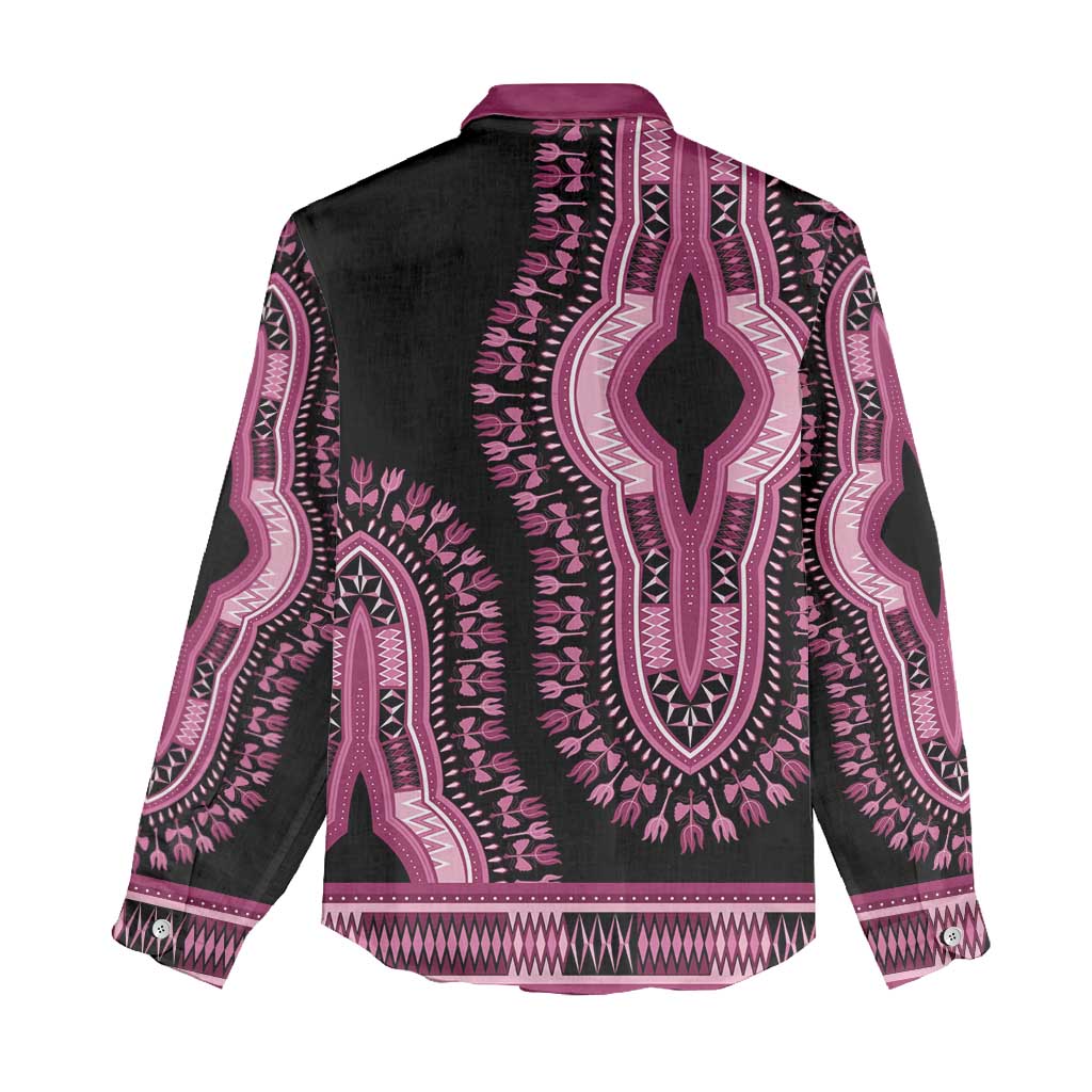 Breast Cancer Awareness Pink Ribbon Afro Women Casual Shirt Dashiki Style - African Pride