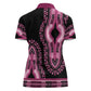 Breast Cancer Awareness Pink Ribbon Afro Women Polo Shirt Dashiki Style - African Pride
