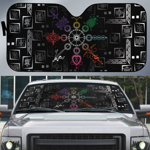 Afro Haiti Vodou Milokan Auto Sun Shade