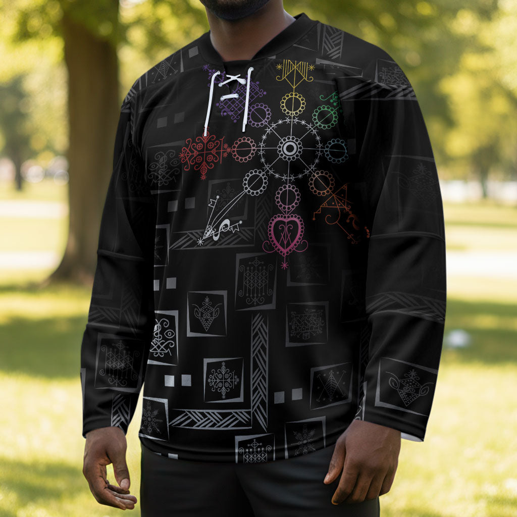 Afro Haiti Vodou Milokan Hockey Jersey