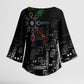 Afro Haiti Vodou Milokan Kimono Sleeve Blouse