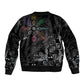 Afro Haiti Vodou Milokan Sleeve Zip Bomber Jacket