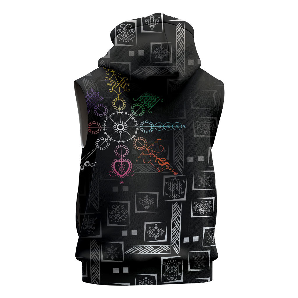 Afro Haiti Vodou Milokan Sleeveless Hoodie
