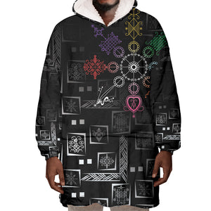 Afro Haiti Vodou Milokan Wearable Blanket Hoodie