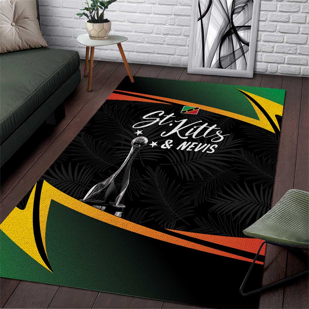 St Kitts and Nevis Cricket Afro Area Rug Go Patriots Go Champions - African Pride