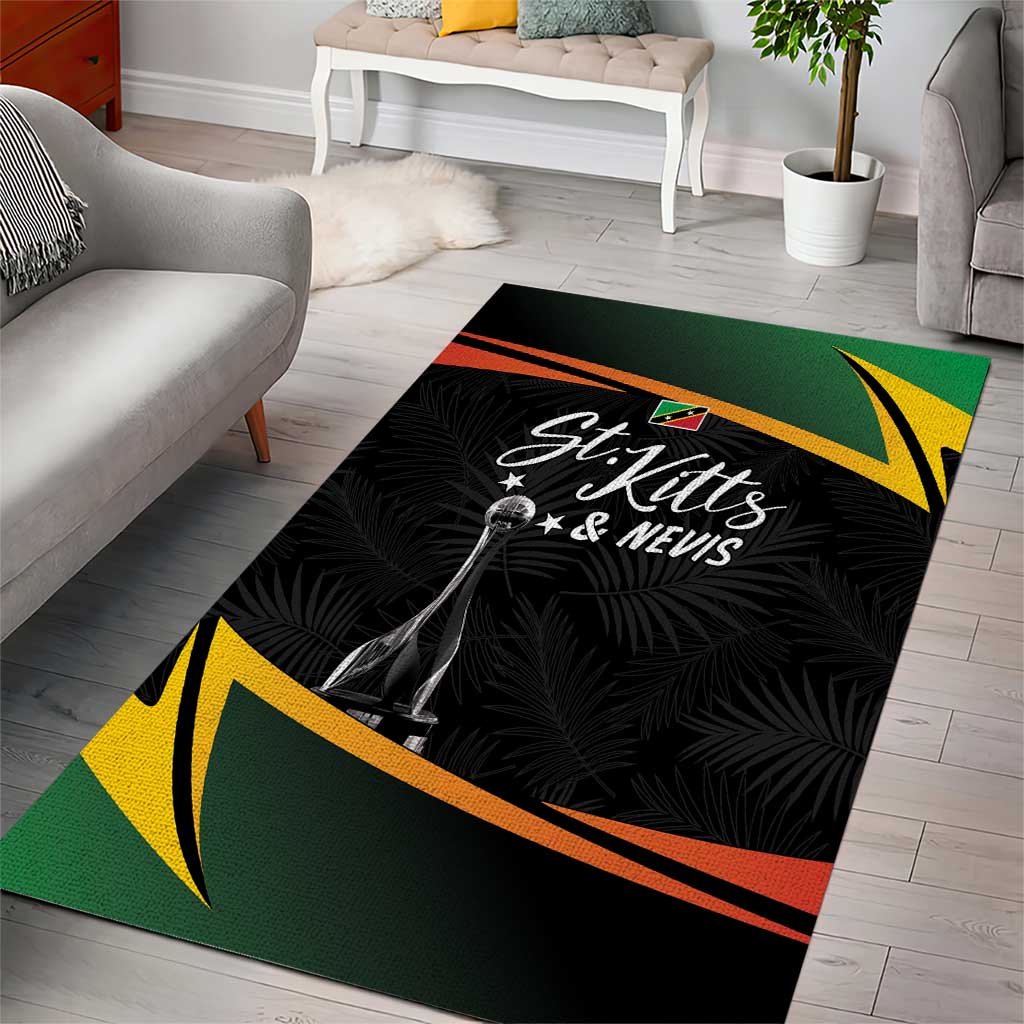 St Kitts and Nevis Cricket Afro Area Rug Go Patriots Go Champions - African Pride