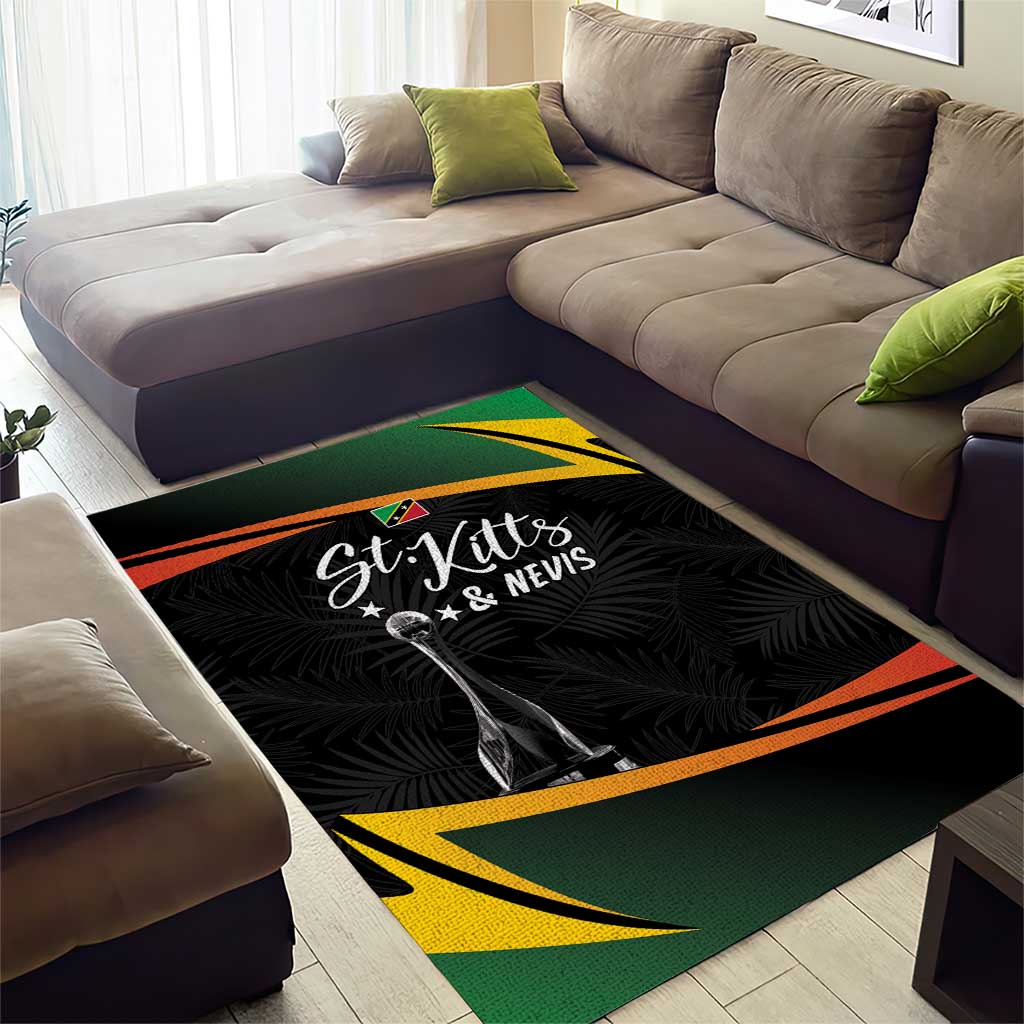 St Kitts and Nevis Cricket Afro Area Rug Go Patriots Go Champions - African Pride
