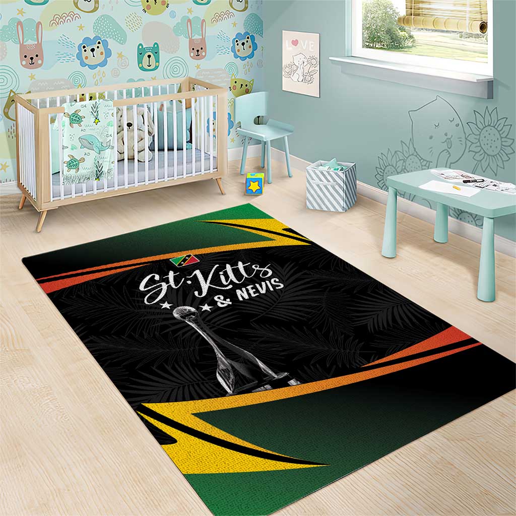 St Kitts and Nevis Cricket Afro Area Rug Go Patriots Go Champions - African Pride