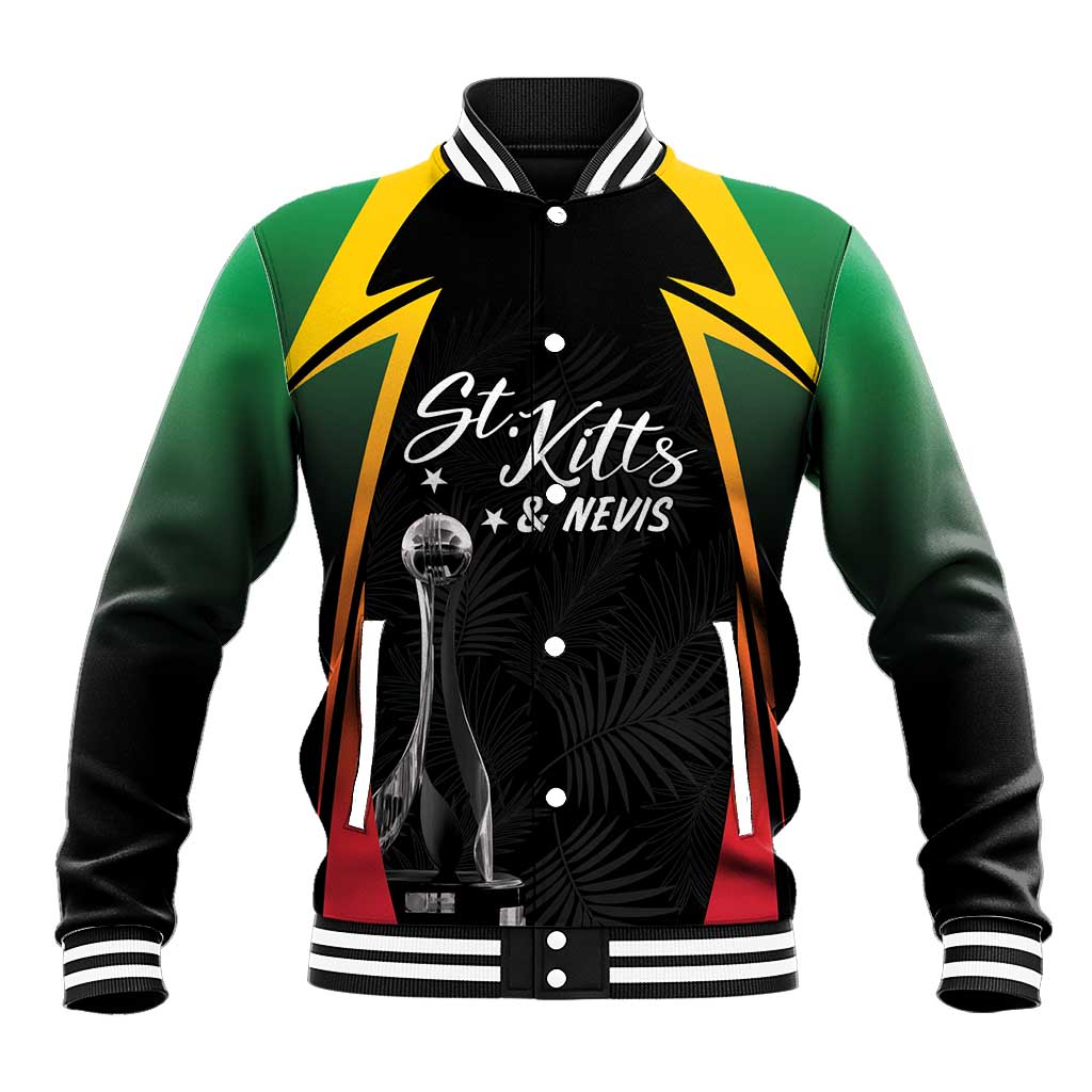 St Kitts and Nevis Cricket Custom Afro Baseball Jacket Go Patriots Go Champions - African Pride