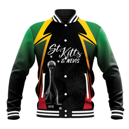 St Kitts and Nevis Cricket Custom Afro Baseball Jacket Go Patriots Go Champions - African Pride