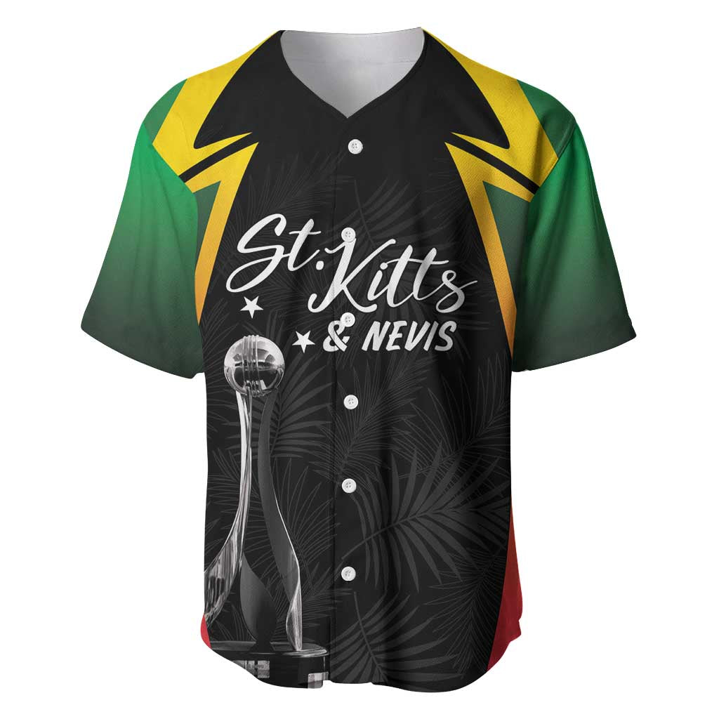 St Kitts and Nevis Cricket Custom Afro Baseball Jersey Go Patriots Go Champions - African Pride