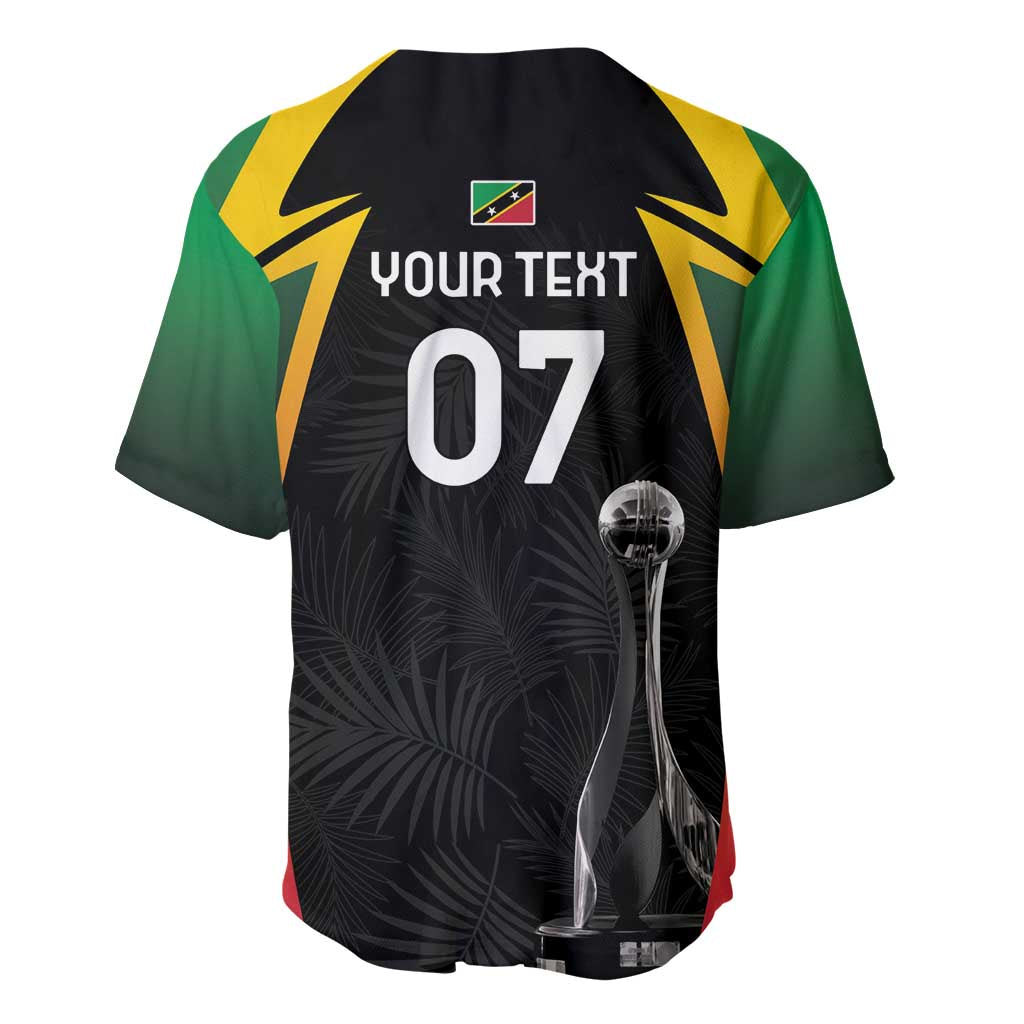 St Kitts and Nevis Cricket Custom Afro Baseball Jersey Go Patriots Go Champions - African Pride