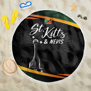 St Kitts and Nevis Cricket Afro Beach Blanket Go Patriots Go Champions - African Pride