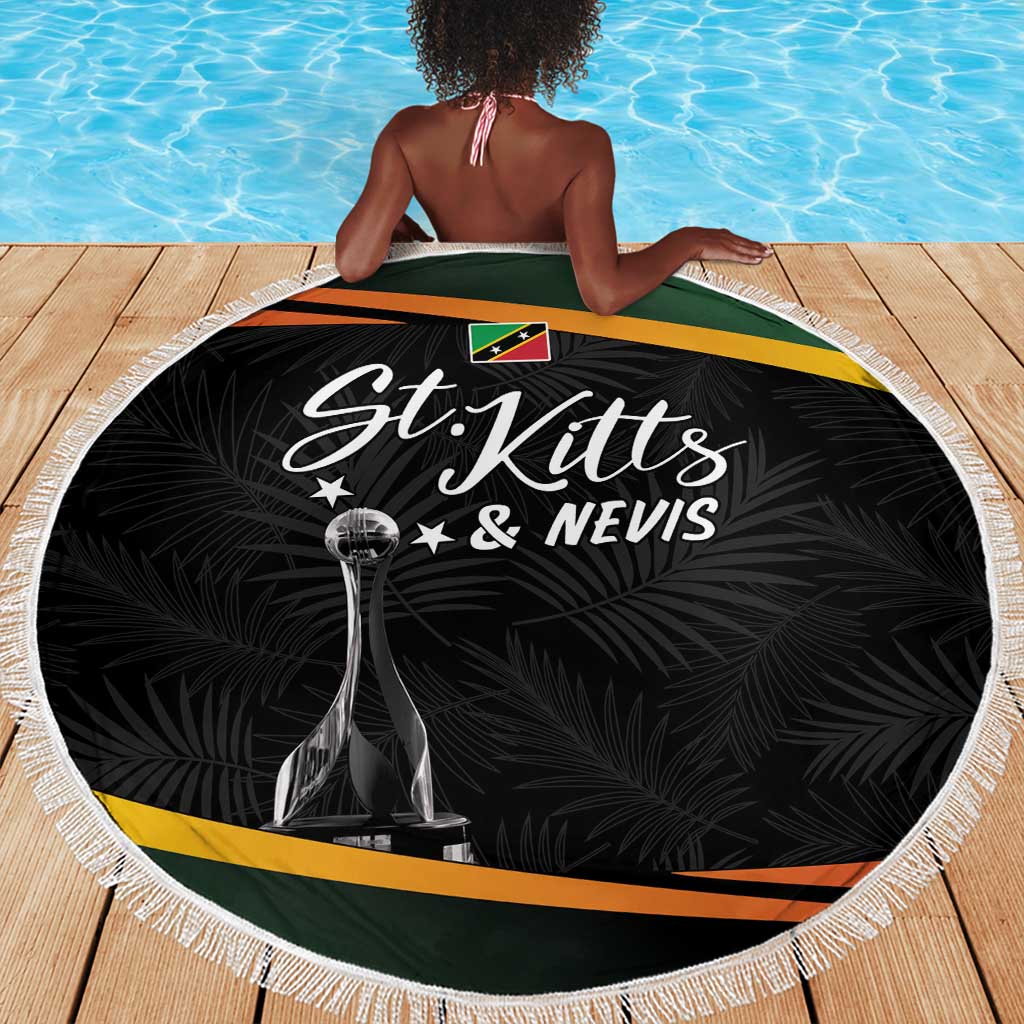 St Kitts and Nevis Cricket Afro Beach Blanket Go Patriots Go Champions - African Pride