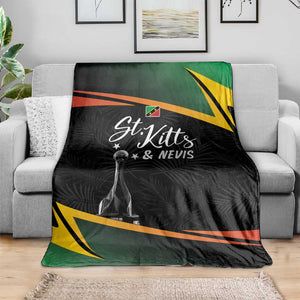 St Kitts and Nevis Cricket Afro Blanket Go Patriots Go Champions - African Pride