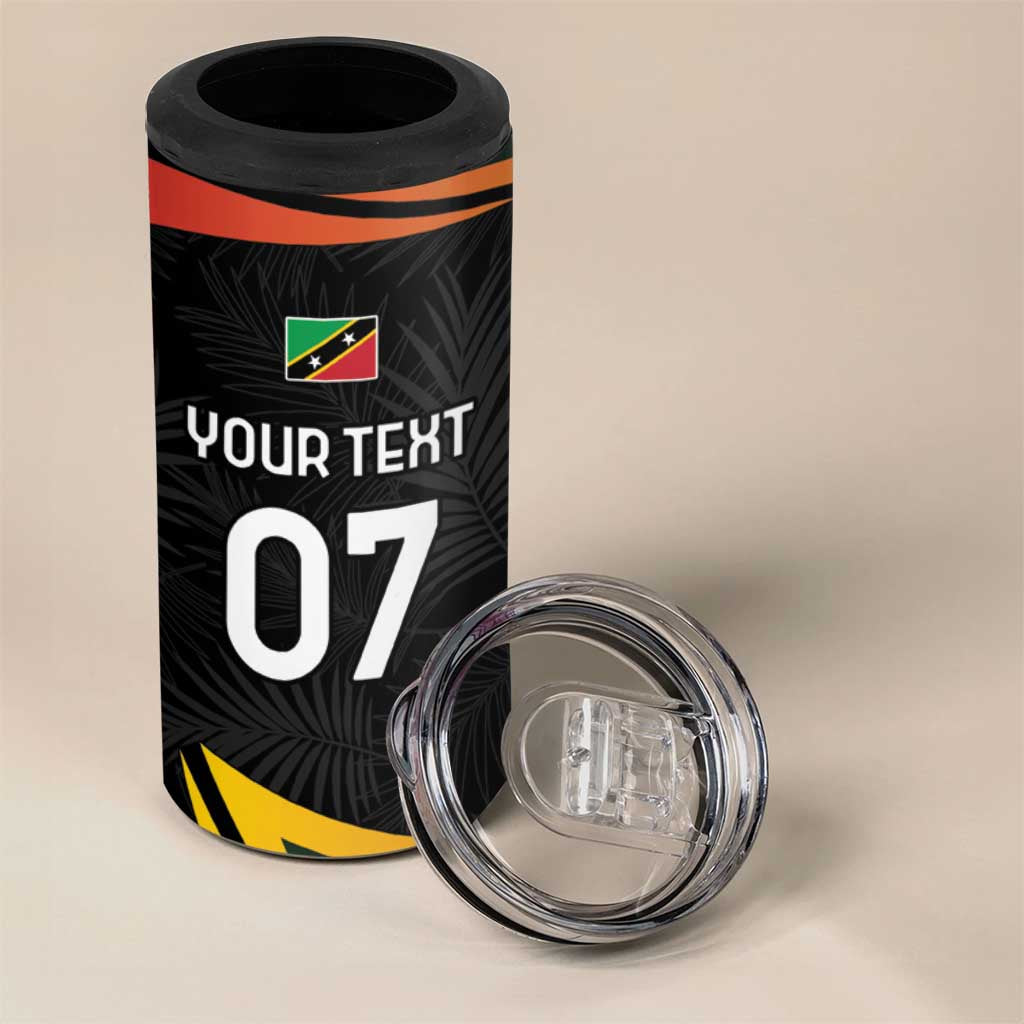 St Kitts and Nevis Cricket Custom Afro 4 in 1 Can Cooler Tumbler Go Patriots Go Champions - African Pride