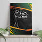 St Kitts and Nevis Cricket Afro Canvas Wall Art Go Patriots Go Champions - African Pride