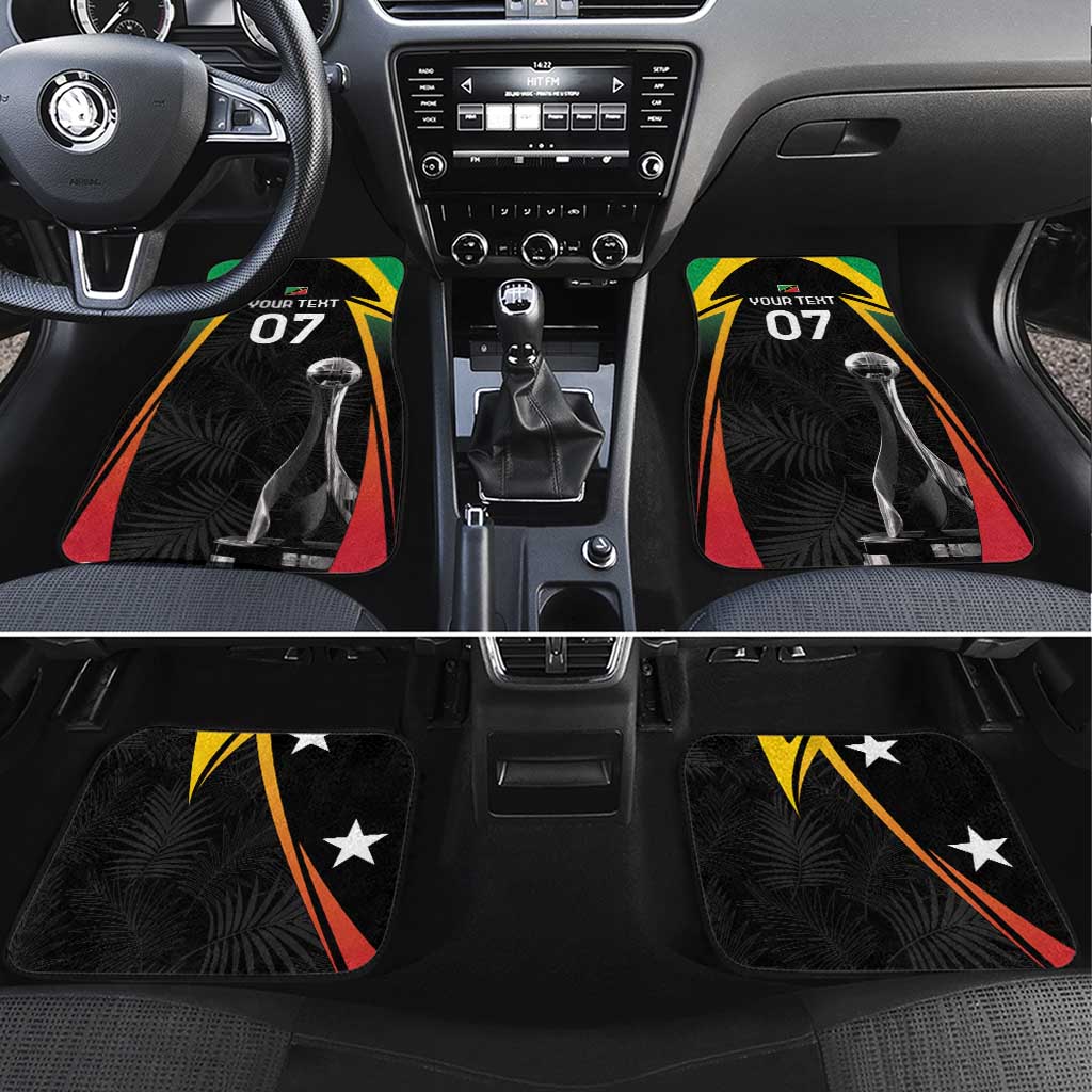 St Kitts and Nevis Cricket Afro Car Mats Go Patriots Go Champions - African Pride
