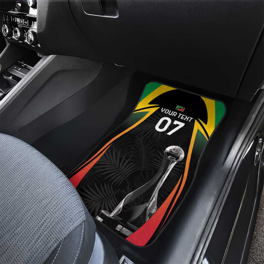 St Kitts and Nevis Cricket Afro Car Mats Go Patriots Go Champions - African Pride