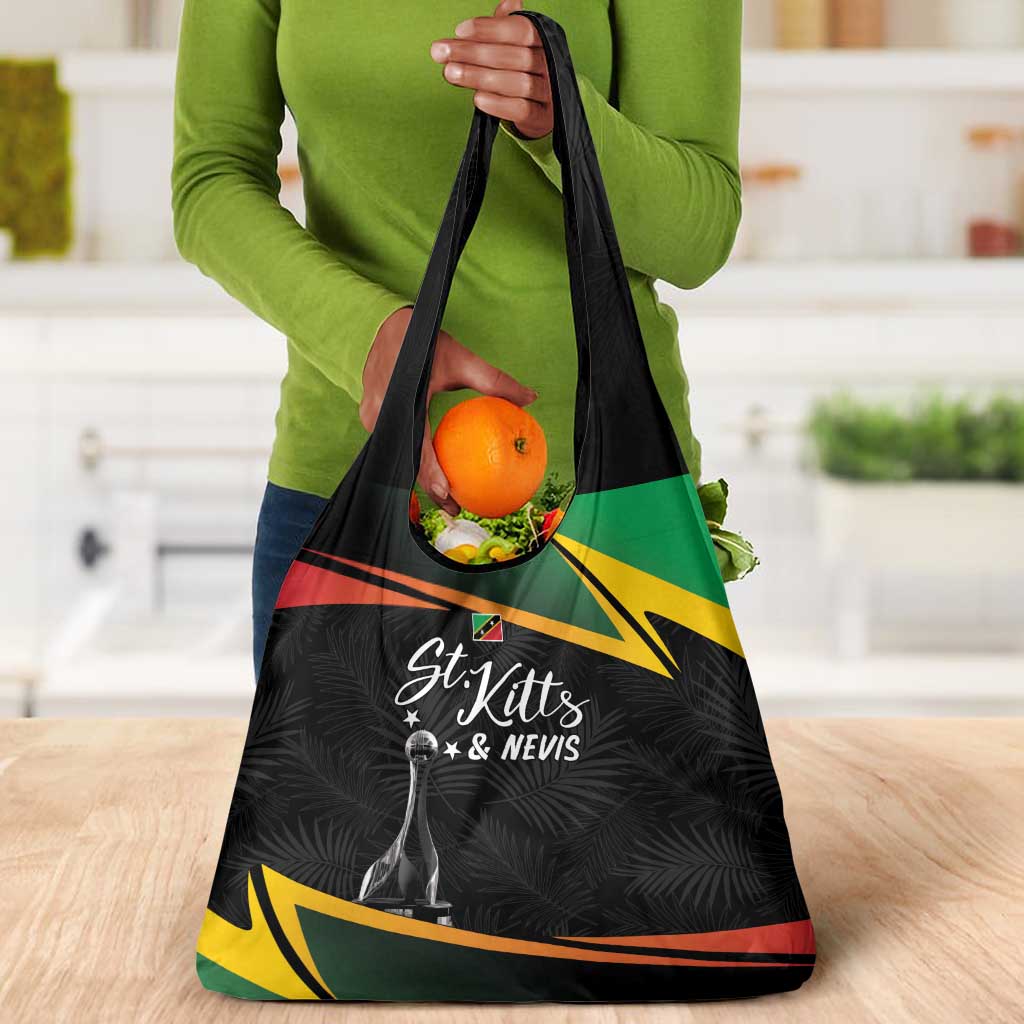 St Kitts and Nevis Cricket Afro Grocery Bag Go Patriots Go Champions - African Pride