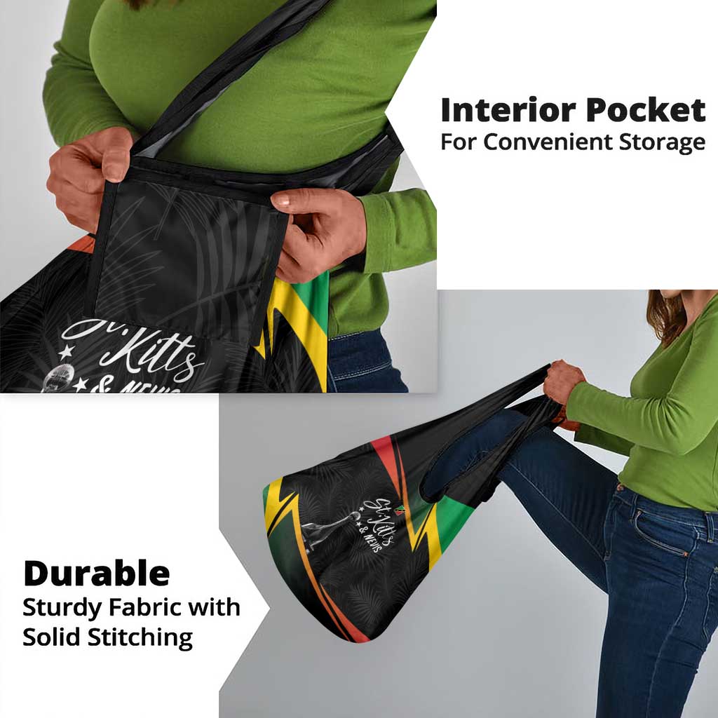 St Kitts and Nevis Cricket Afro Grocery Bag Go Patriots Go Champions - African Pride