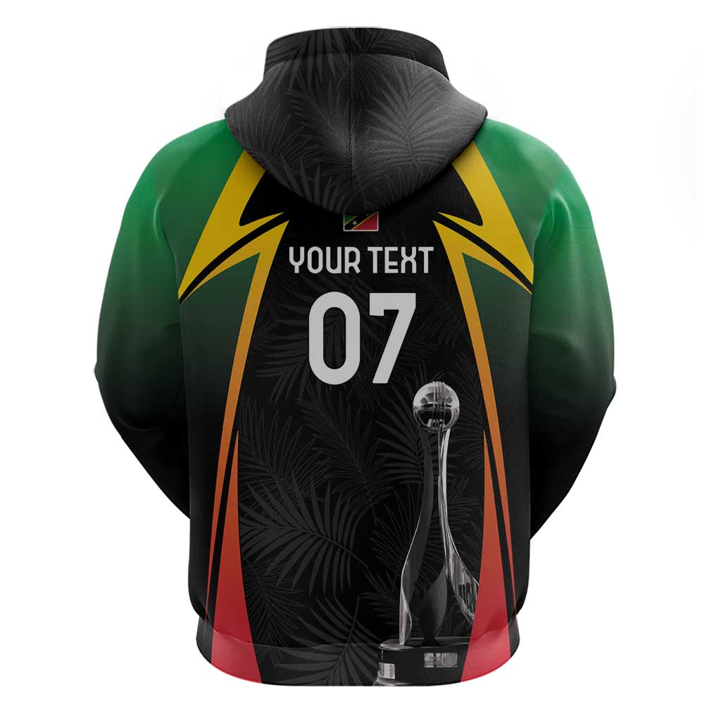 St Kitts and Nevis Cricket Custom Afro Hoodie Go Patriots Go Champions - African Pride