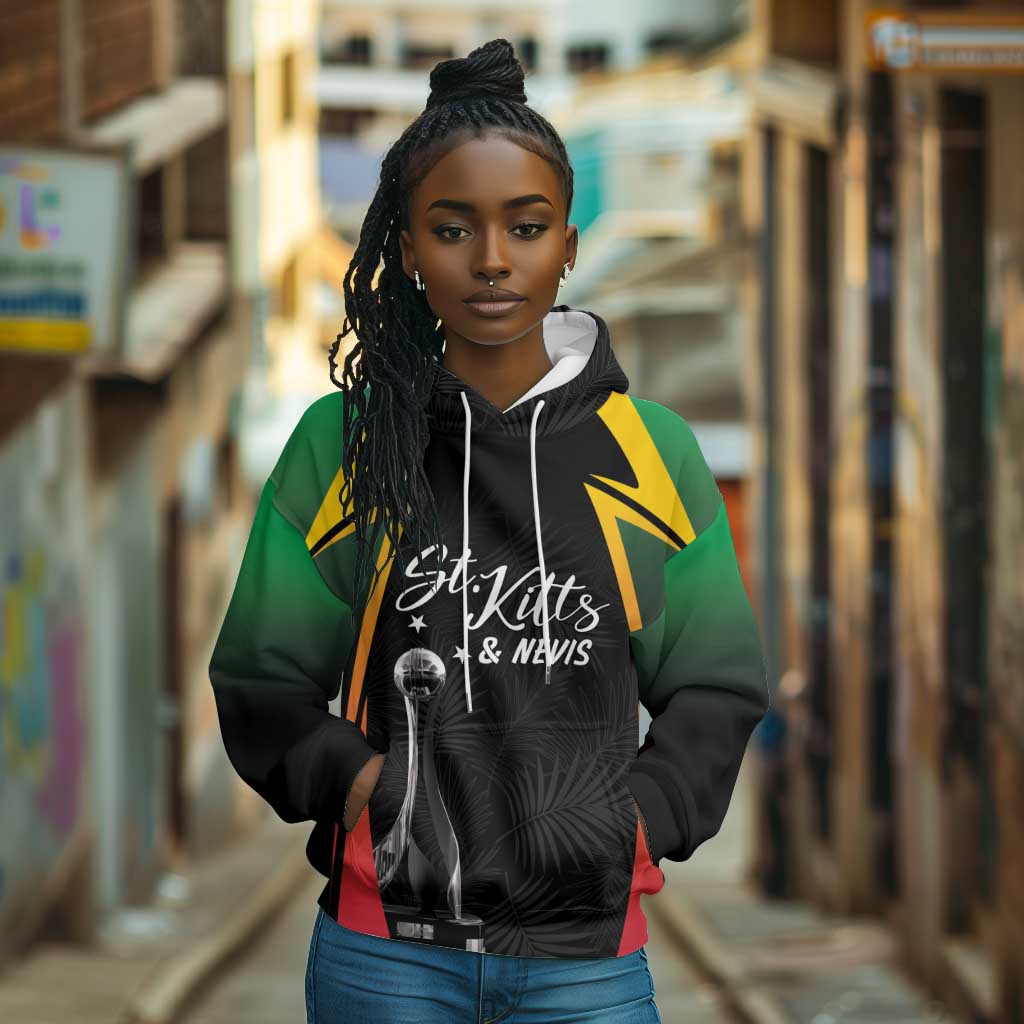 St Kitts and Nevis Cricket Custom Afro Hoodie Go Patriots Go Champions - African Pride