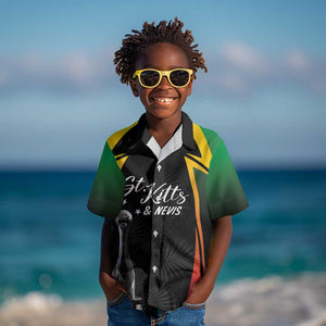 St Kitts and Nevis Cricket Custom Afro Kid Hawaiian Shirt Go Patriots Go Champions - African Pride