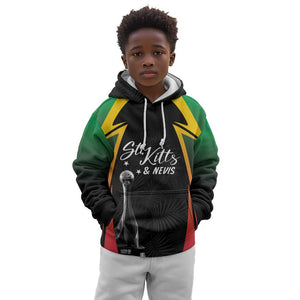 St Kitts and Nevis Cricket Custom Afro Kid Hoodie Go Patriots Go Champions - African Pride
