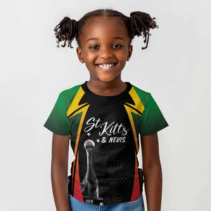 St Kitts and Nevis Cricket Custom Afro Kid T shirt Go Patriots Go Champions - African Pride