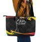 St Kitts and Nevis Cricket Afro Leather Tote Bag Go Patriots Go Champions - African Pride