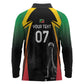 St Kitts and Nevis Cricket Custom Afro Long Sleeve Polo Shirt Go Patriots Go Champions - African Pride