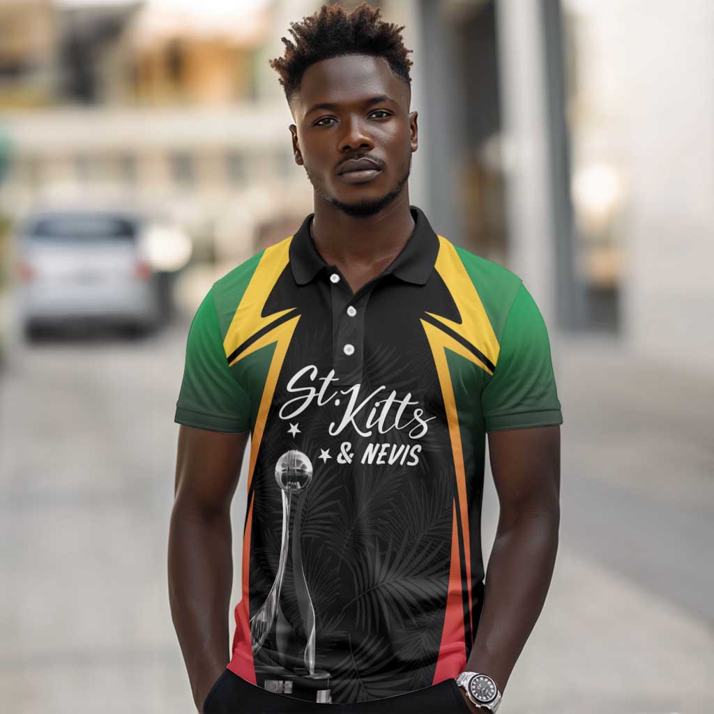 St Kitts and Nevis Cricket Custom Afro Polo Shirt Go Patriots Go Champions - African Pride