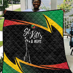 St Kitts and Nevis Cricket Afro Quilt Go Patriots Go Champions - African Pride