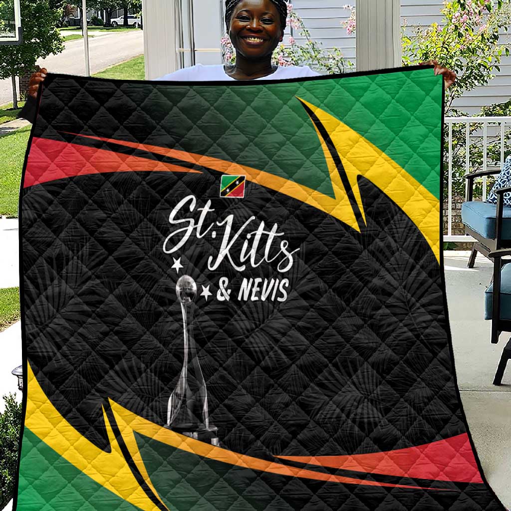 St Kitts and Nevis Cricket Afro Quilt Go Patriots Go Champions - African Pride