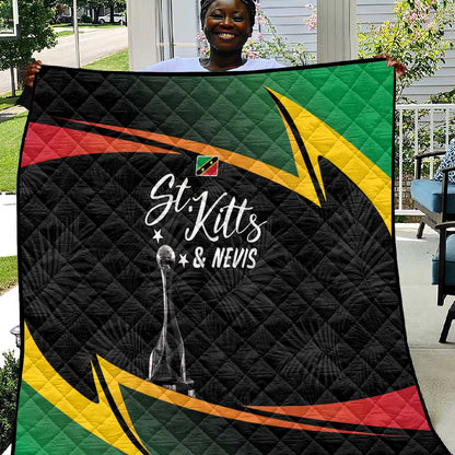 St Kitts and Nevis Cricket Afro Quilt Go Patriots Go Champions - African Pride
