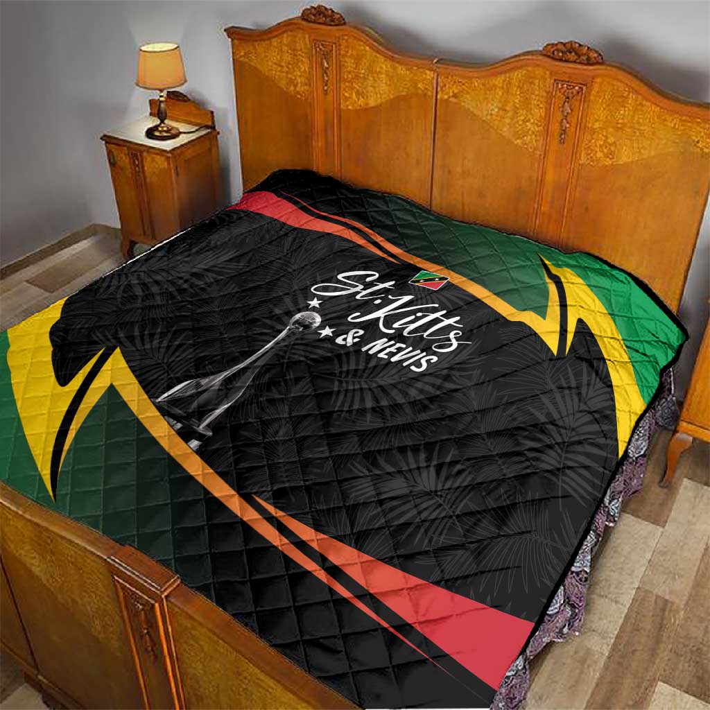 St Kitts and Nevis Cricket Afro Quilt Go Patriots Go Champions - African Pride