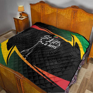 St Kitts and Nevis Cricket Afro Quilt Go Patriots Go Champions - African Pride