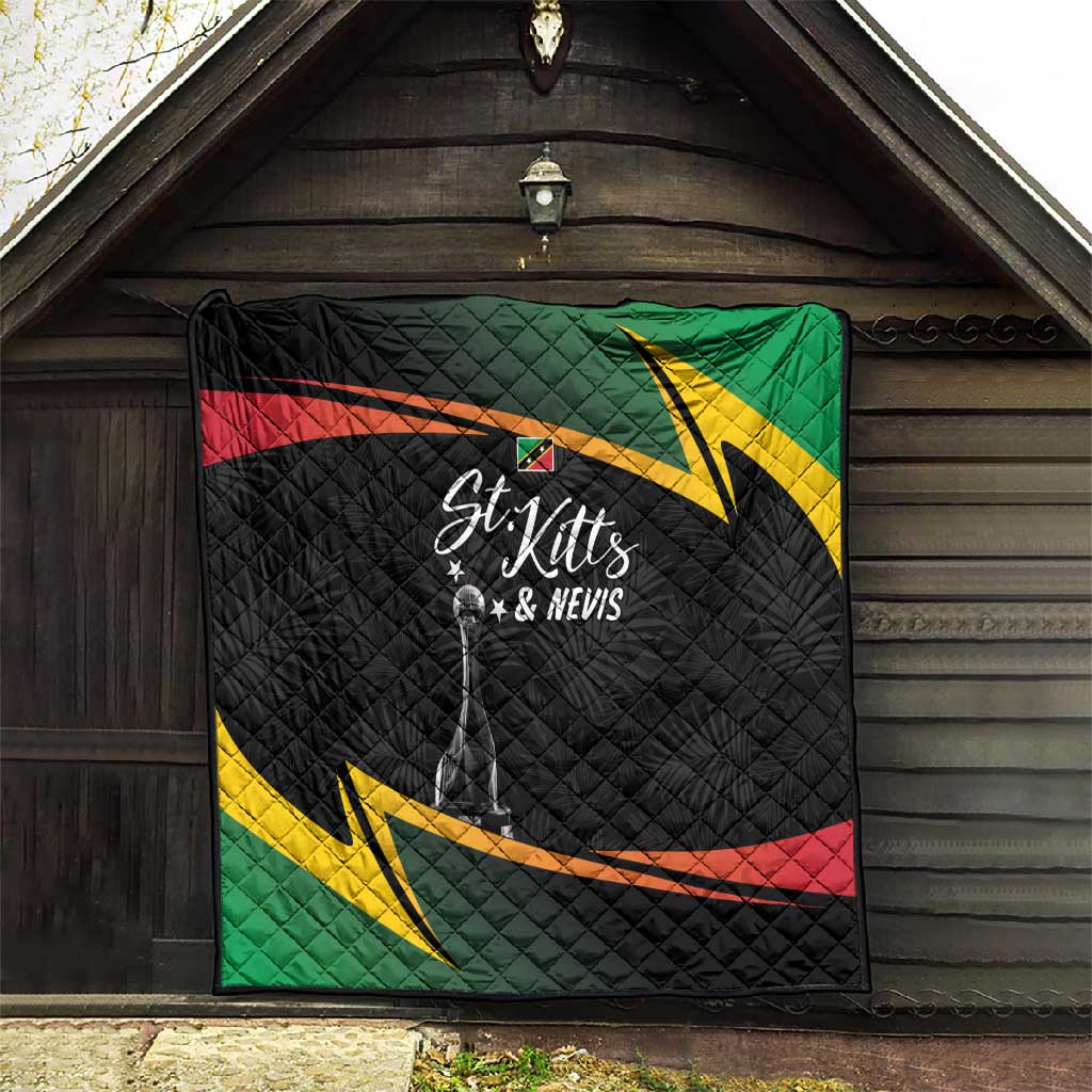 St Kitts and Nevis Cricket Afro Quilt Go Patriots Go Champions - African Pride