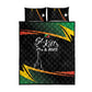 St Kitts and Nevis Cricket Afro Quilt Bed Set Go Patriots Go Champions - African Pride