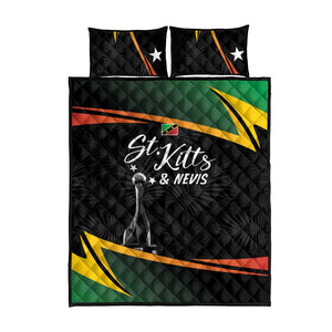 St Kitts and Nevis Cricket Afro Quilt Bed Set Go Patriots Go Champions - African Pride