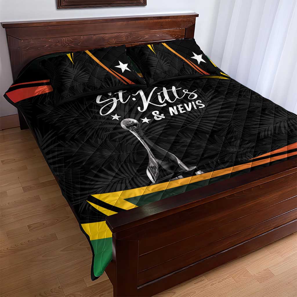 St Kitts and Nevis Cricket Afro Quilt Bed Set Go Patriots Go Champions - African Pride