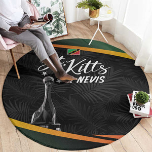 St Kitts and Nevis Cricket Afro Round Carpet Go Patriots Go Champions - African Pride