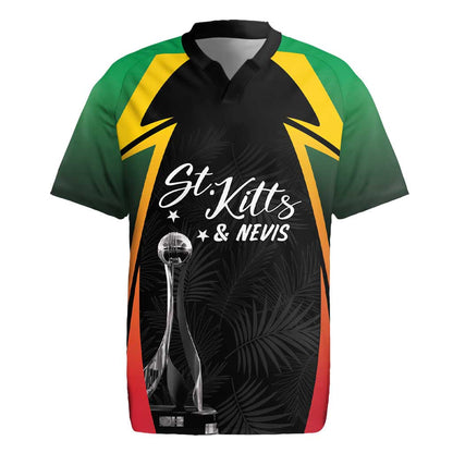 St Kitts and Nevis Cricket Custom Afro Rugby Jersey Go Patriots Go Champions - African Pride