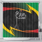 St Kitts and Nevis Cricket Afro Shower Curtain Go Patriots Go Champions - African Pride