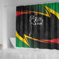 St Kitts and Nevis Cricket Afro Shower Curtain Go Patriots Go Champions - African Pride
