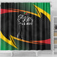 St Kitts and Nevis Cricket Afro Shower Curtain Go Patriots Go Champions - African Pride