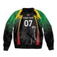St Kitts and Nevis Cricket Custom Afro Sleeve Zip Bomber Jacket Go Patriots Go Champions - African Pride